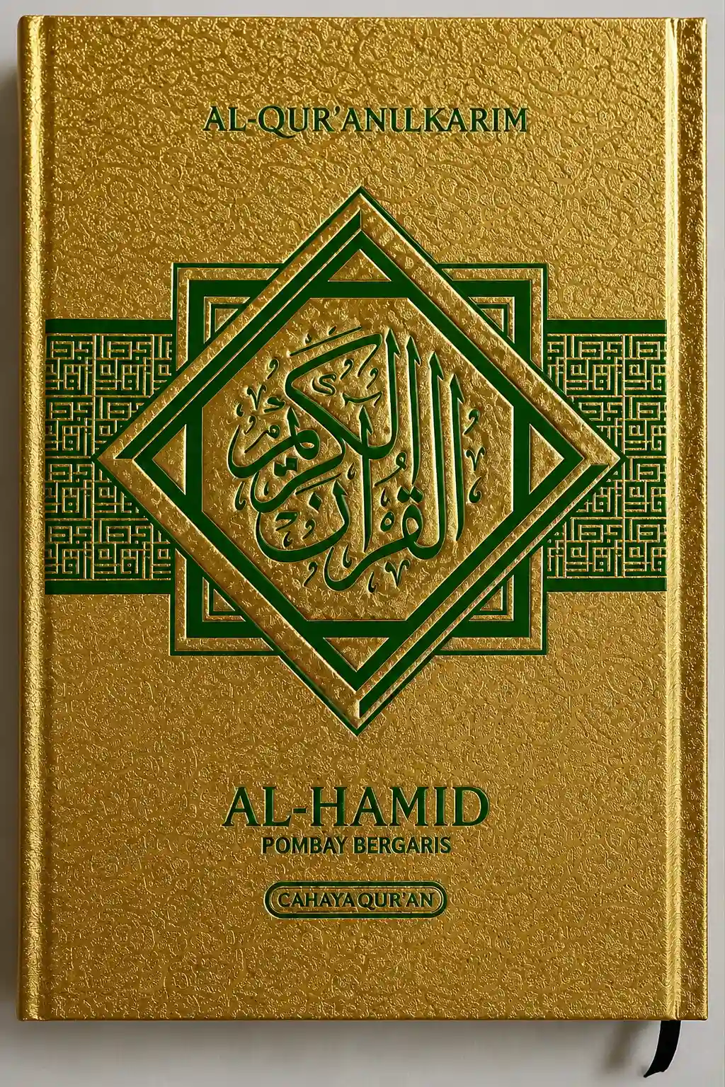 AL HAMID Alquran Bombay Bergaris | Cover Warna Emas
