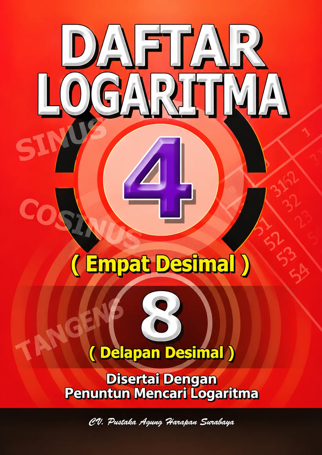 Daftar Logaritma Empat Desimal-Delapan Desimal | Disertai Dengan Penuntun Mencari Logaritma